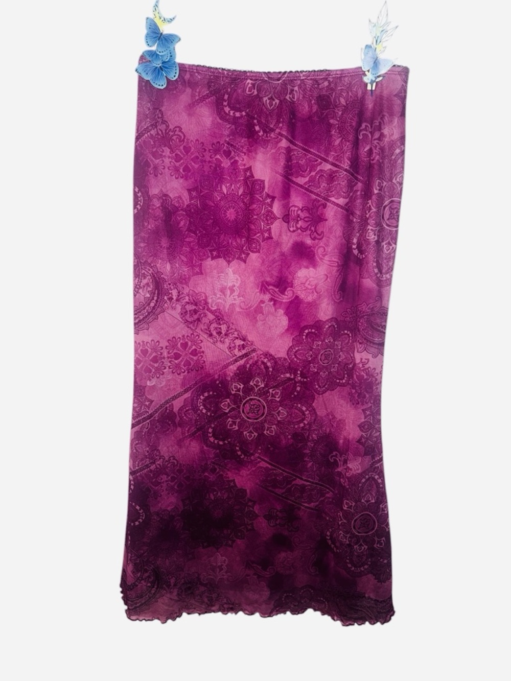 ROMWE Mauve Purple Lace-Trim Maxi